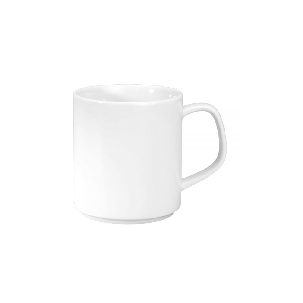 Alassio Henkelbecher 32 cl aus Porzellan Ø 8 x 8,7 cm Weiß | 6 Stück