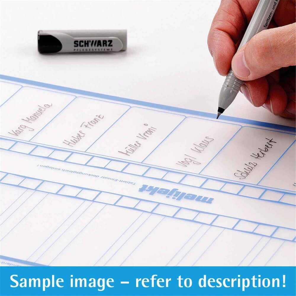 Beschriftungsfolie melijekt Fertigspritzen-Tablett 18-35
