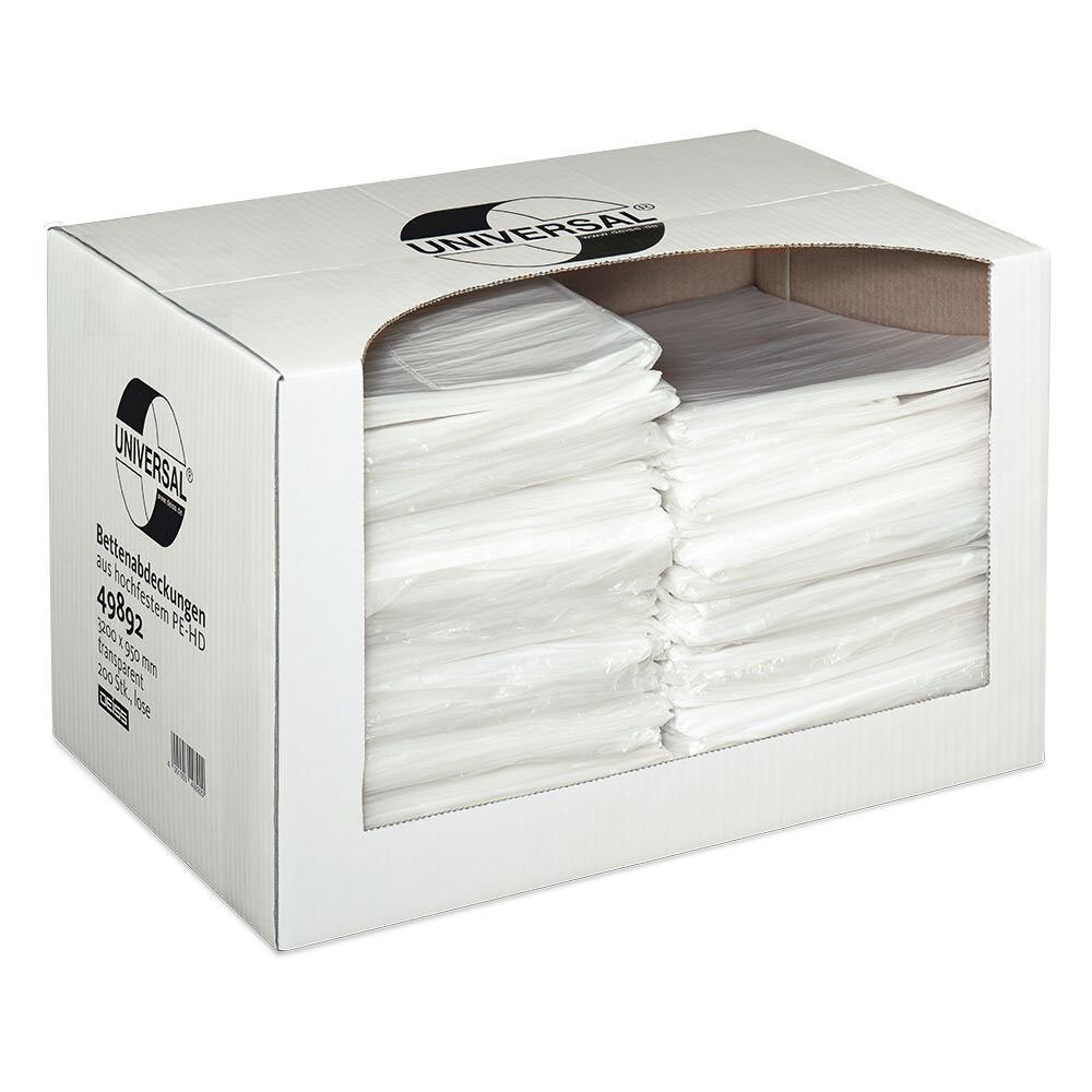 Bettenabdeckhauben, HDPE, transparent, 200 St/Krt.