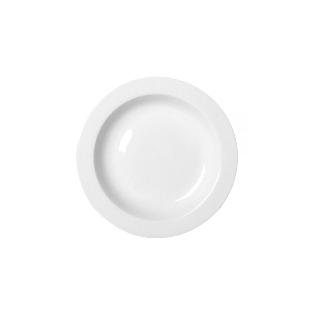 Alassio tiefer Fahnenteller aus Porzellan Ø 23 cm Weiß | 6 Stück