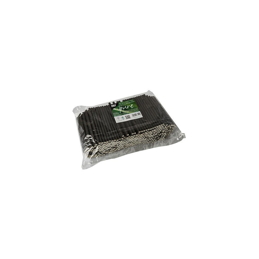 Cocktail Trinkhalme schwarz 10cm lang (500 Stück)