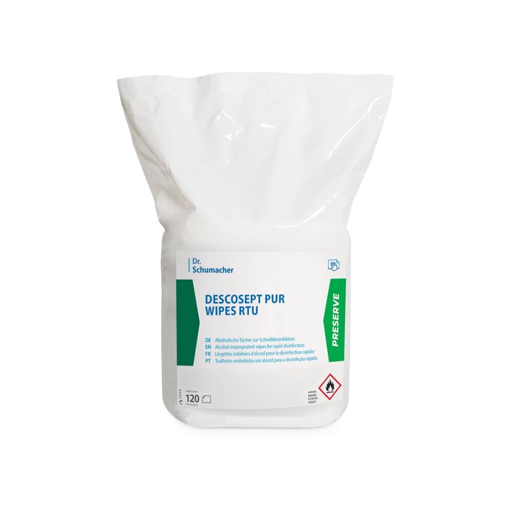 DESCOSEPT PUR WIPES RTU, Alkoholische Tücher zur Schnelldesinfektion