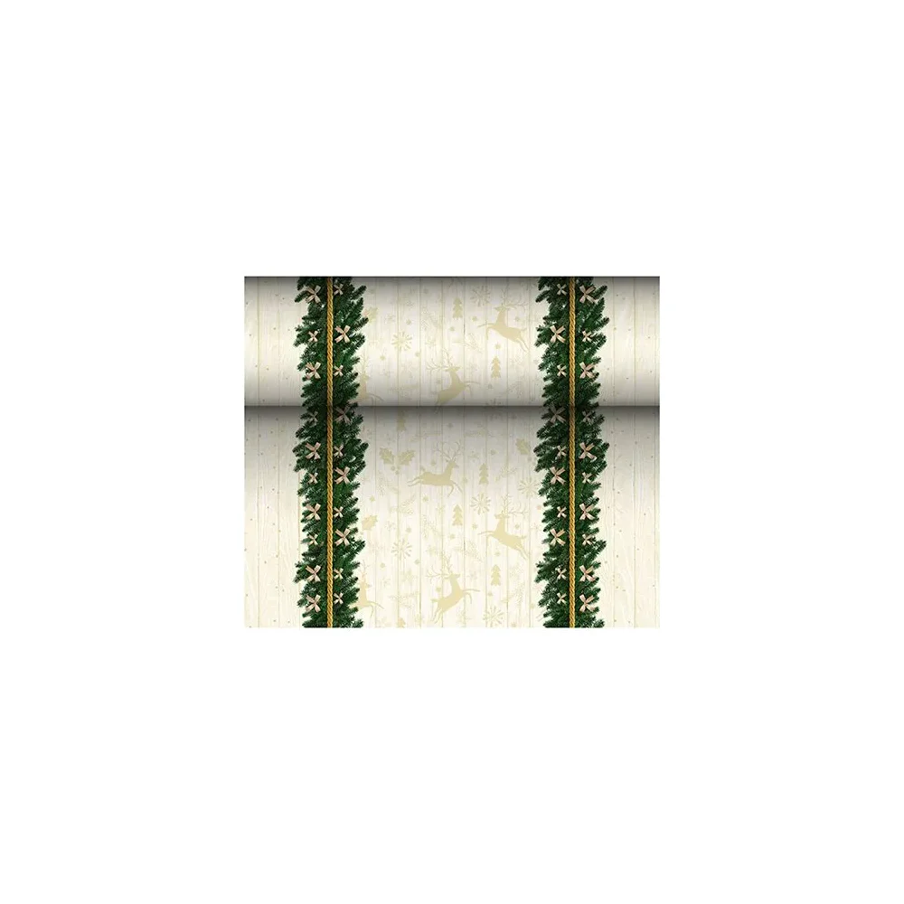 Airlaid Tischläufer Golden Star stoffähnlich 24 m x 40 cm | 1 Rolle (Saisonartikel)