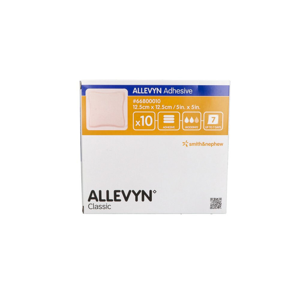 ALLEVYN Adhesive12,5 x 12,5 cm haftende Wundauflage, 10 Stück