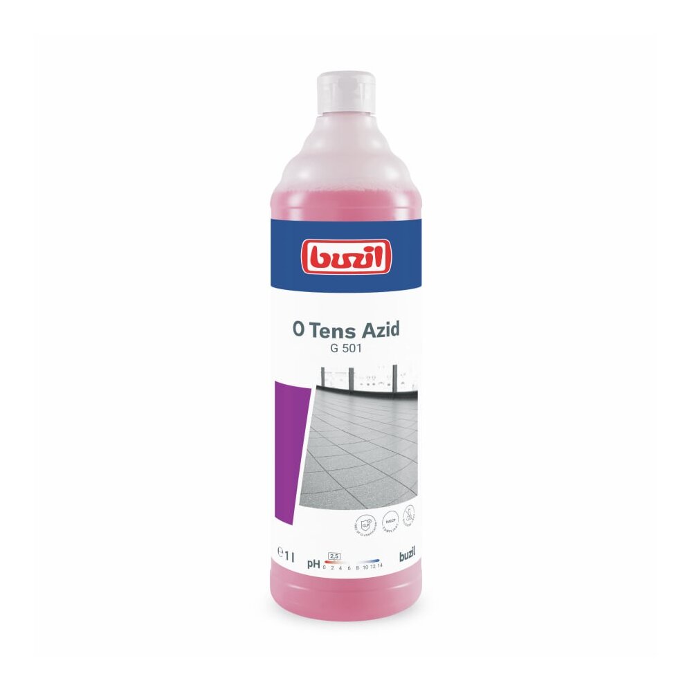 Buzil Feinsteinzeugreiniger 0 Tens Azid G 501 sauer | 12 Flaschen à 1000 ml