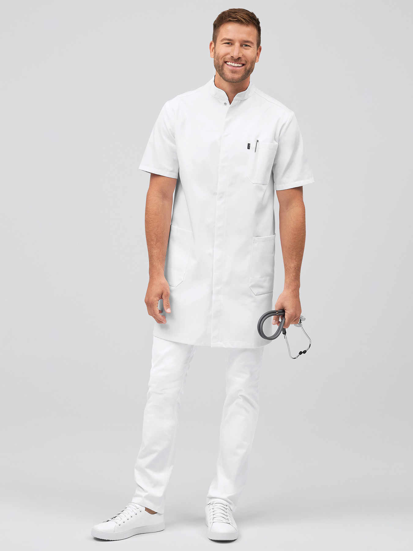 Herrenmantel LEEDS kontrastfarbener Innenkragen