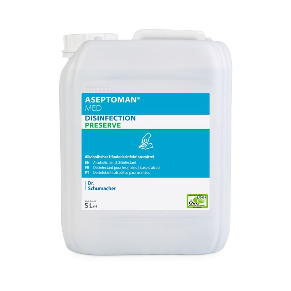 ASEPTOMAN MED, viruzid plus, alkoholisches Händedesinfektionsmittel 5 Liter Kanister