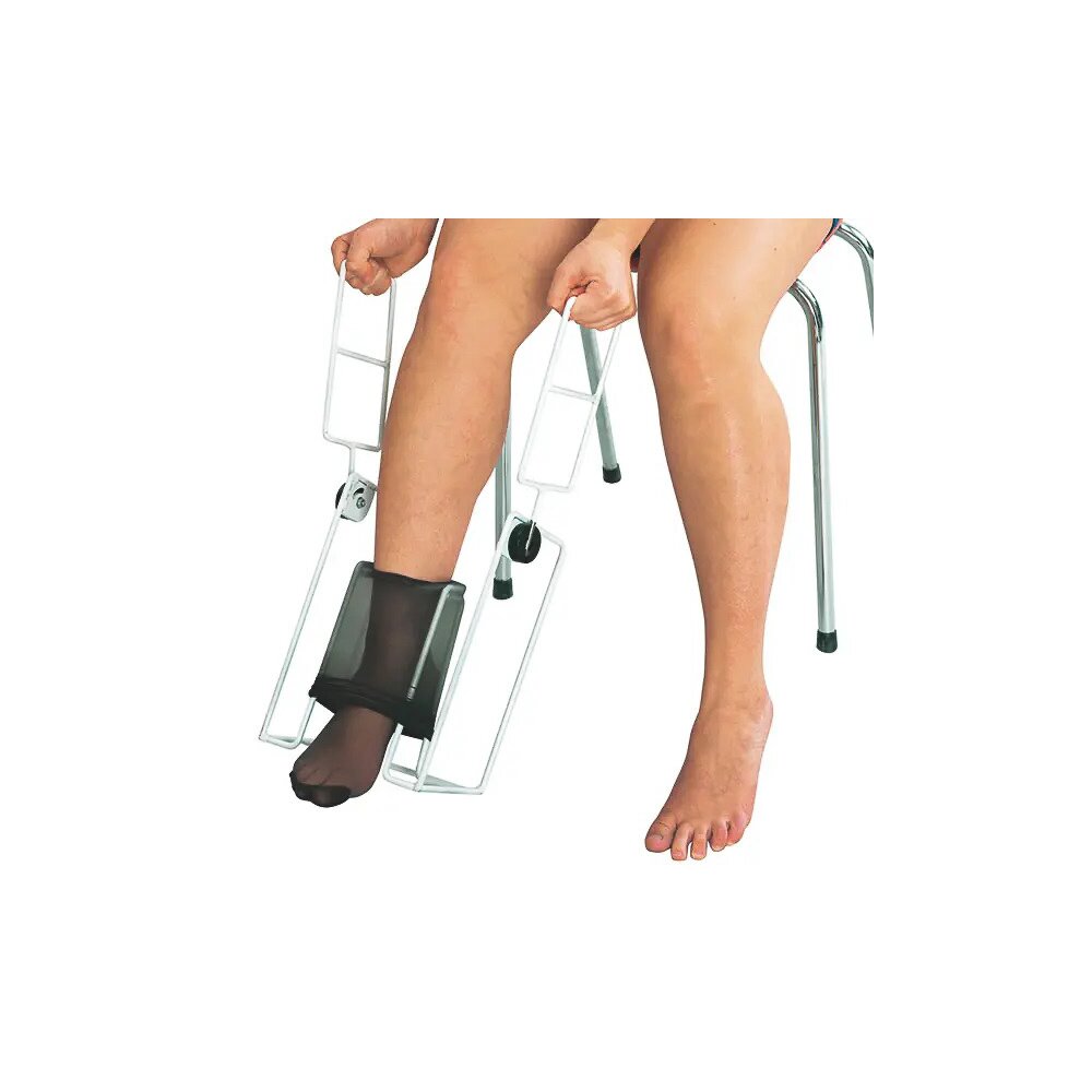 Socken- und Strumpfanziehhilfe Drahtgestell