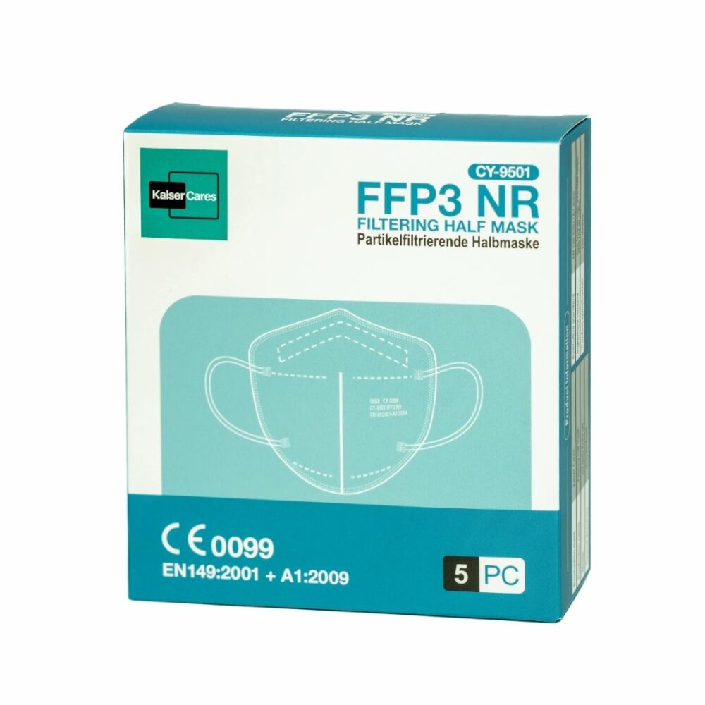 Kaiser Cares FFP3 NR weiße Atemschutzmaske | 5 Stück