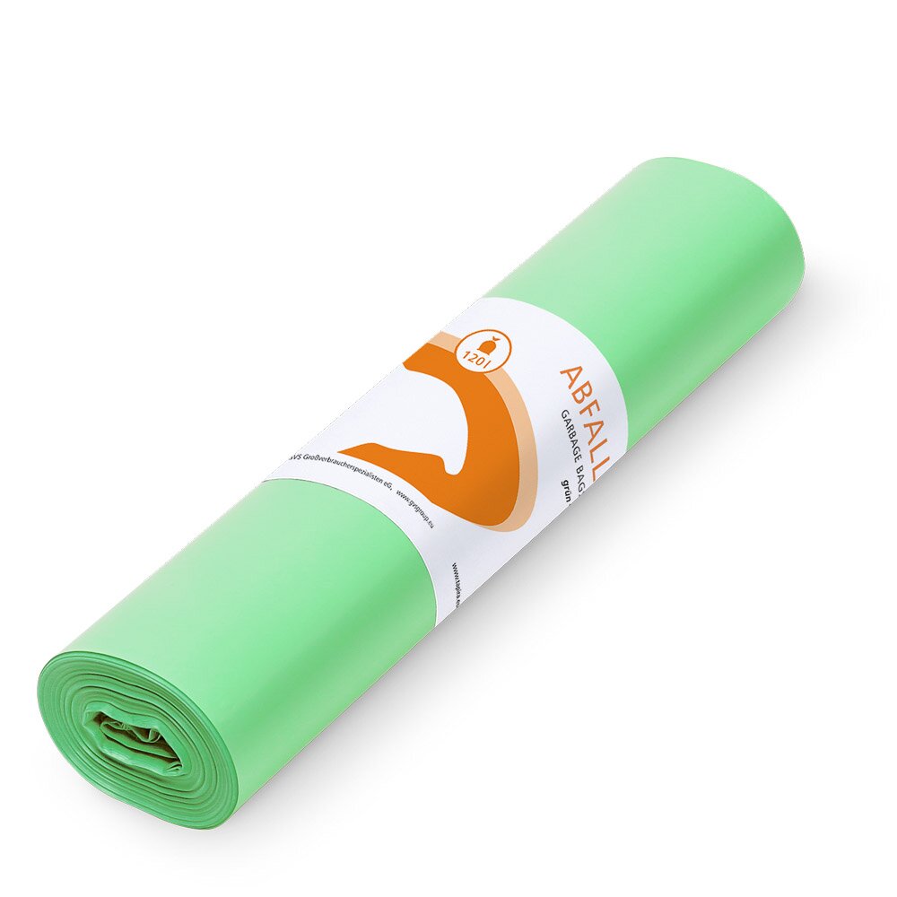 Abfallsäcke Müllbeutel I 120 Liter I grün I 700 x 1100 mm I Typ 60 I 37 my I 10 Rollen