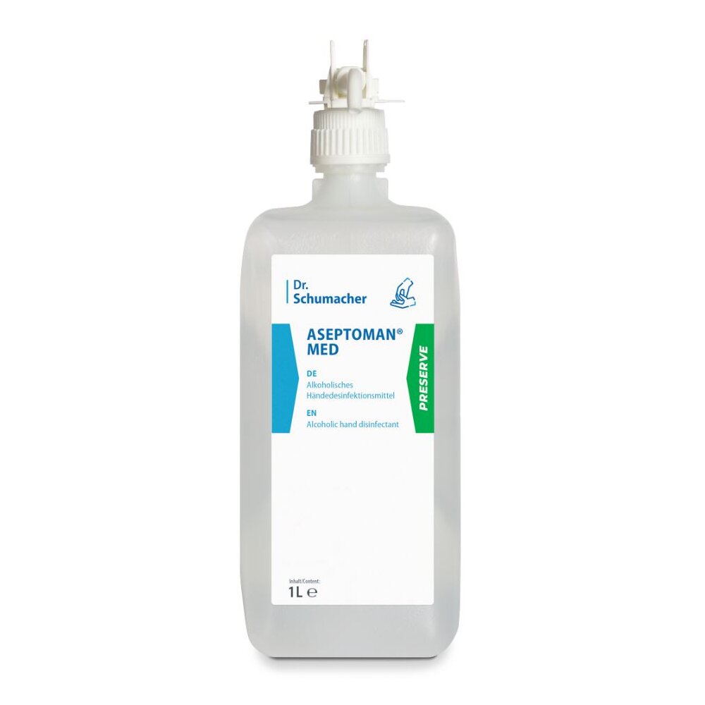 ASEPTOMAN MED Händedesinfektion 6 Hygieneflaschen à 1000 ml