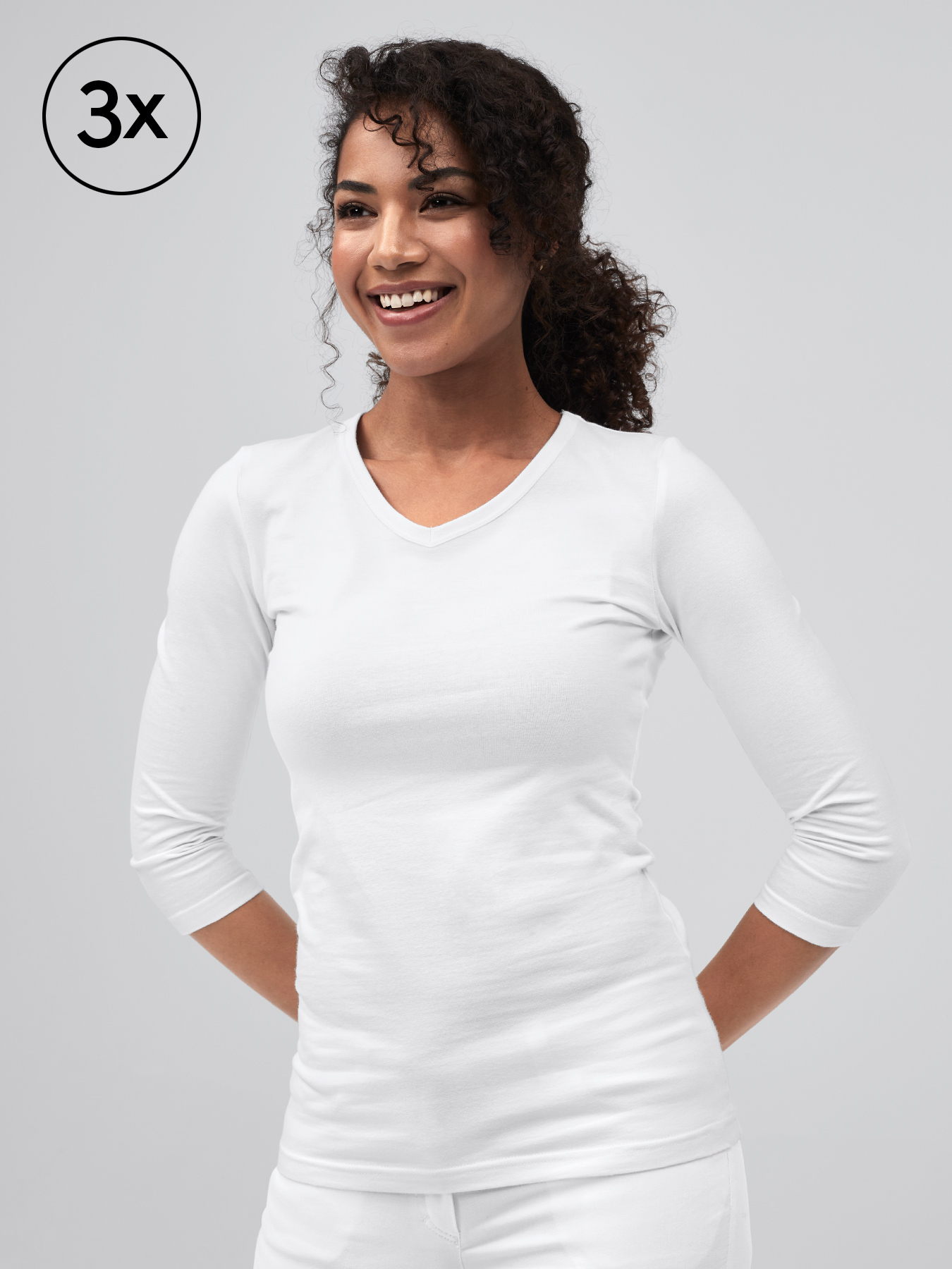 ¾-Arm Unisex Shirt PAU 3er-Pack