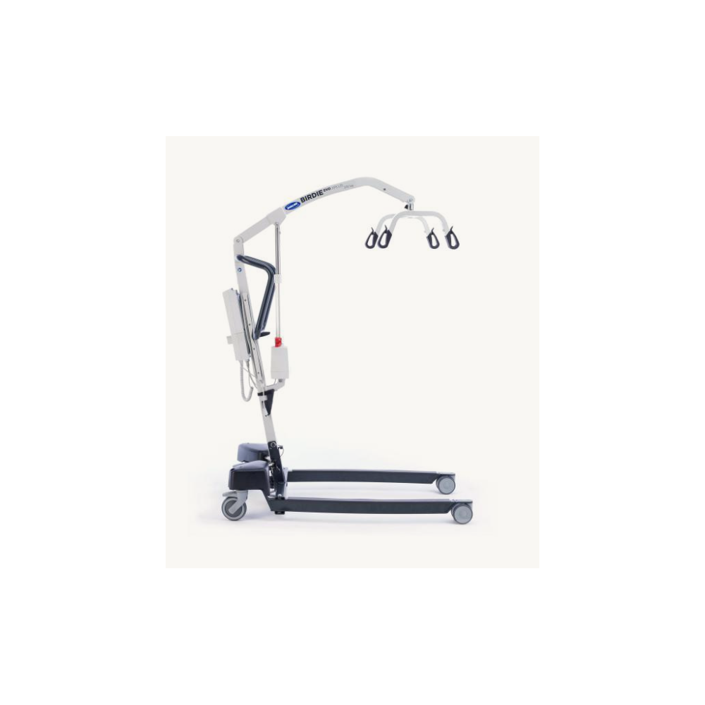 Birdie EVO plus Patientenlifter (180 kg belastbar) inkl. SMARTLOCK® und geeichter Waage, 4-Punkt-Spreizbügel