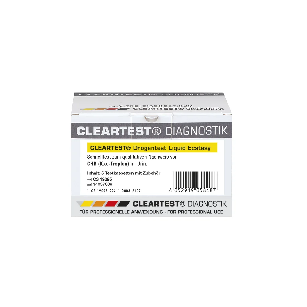 Cleartest Liquid Ecstasy GHB K.O.Tropfen Urintest Test (5 Stück)