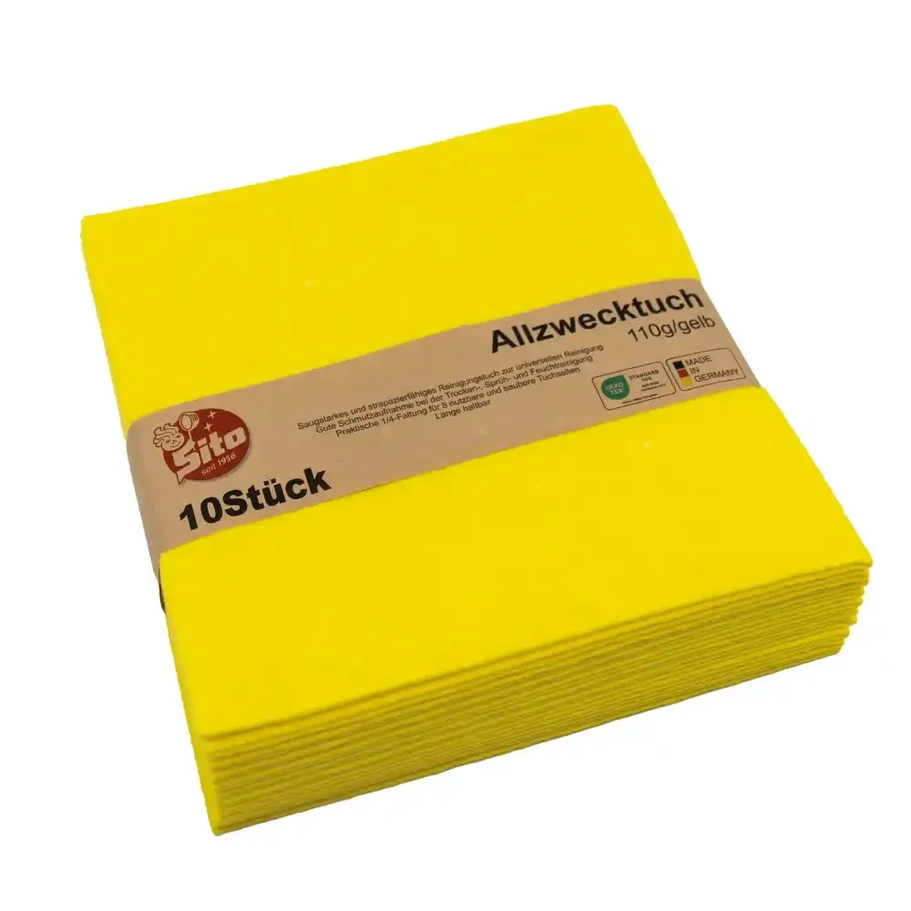 Allzweck Vliestuch 38 x 40 cm 110g in Farbe gelb | 10 Stück