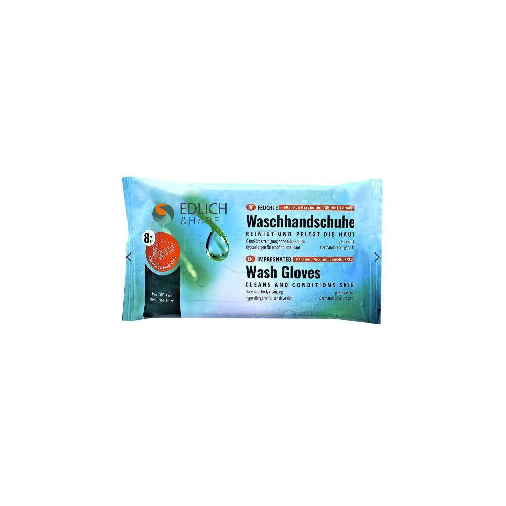 Feuchte Waschhandschuhe (Beutel a 8 Stück)
