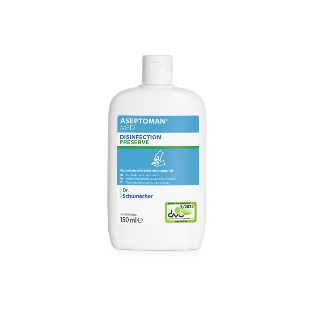 ASEPTOMAN® MED, viruzid plus, alkoholisches Händedesinfektionsmittel, (150 ml Kittelflasche)