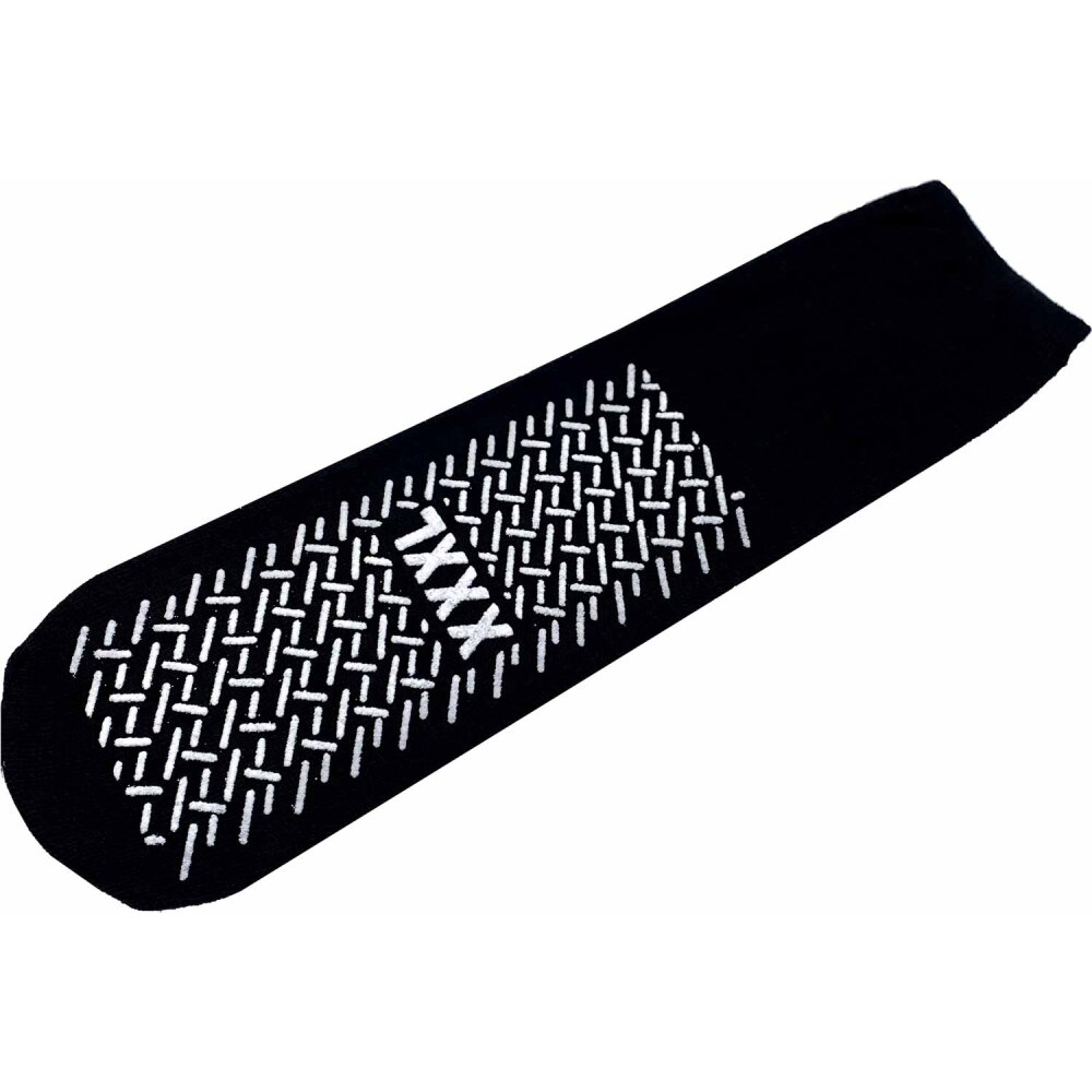 Anti-Rutsch-Socken Größe 3XL 47-48, schwarz, beidseitig beschichtet