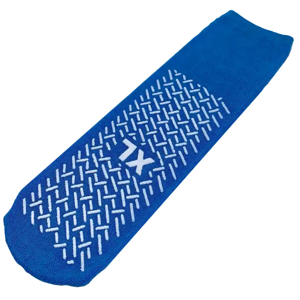 Anti-Rutsch-Socken Größe XL 43-44, blau, beidseitig beschichtet